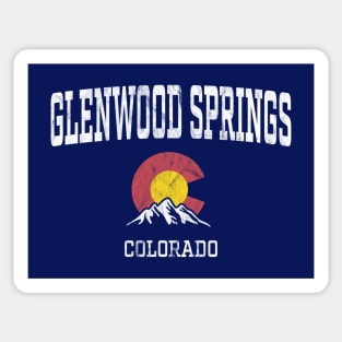 Glenwood Springs Colorado CO Vintage Athletic Mountains Sticker